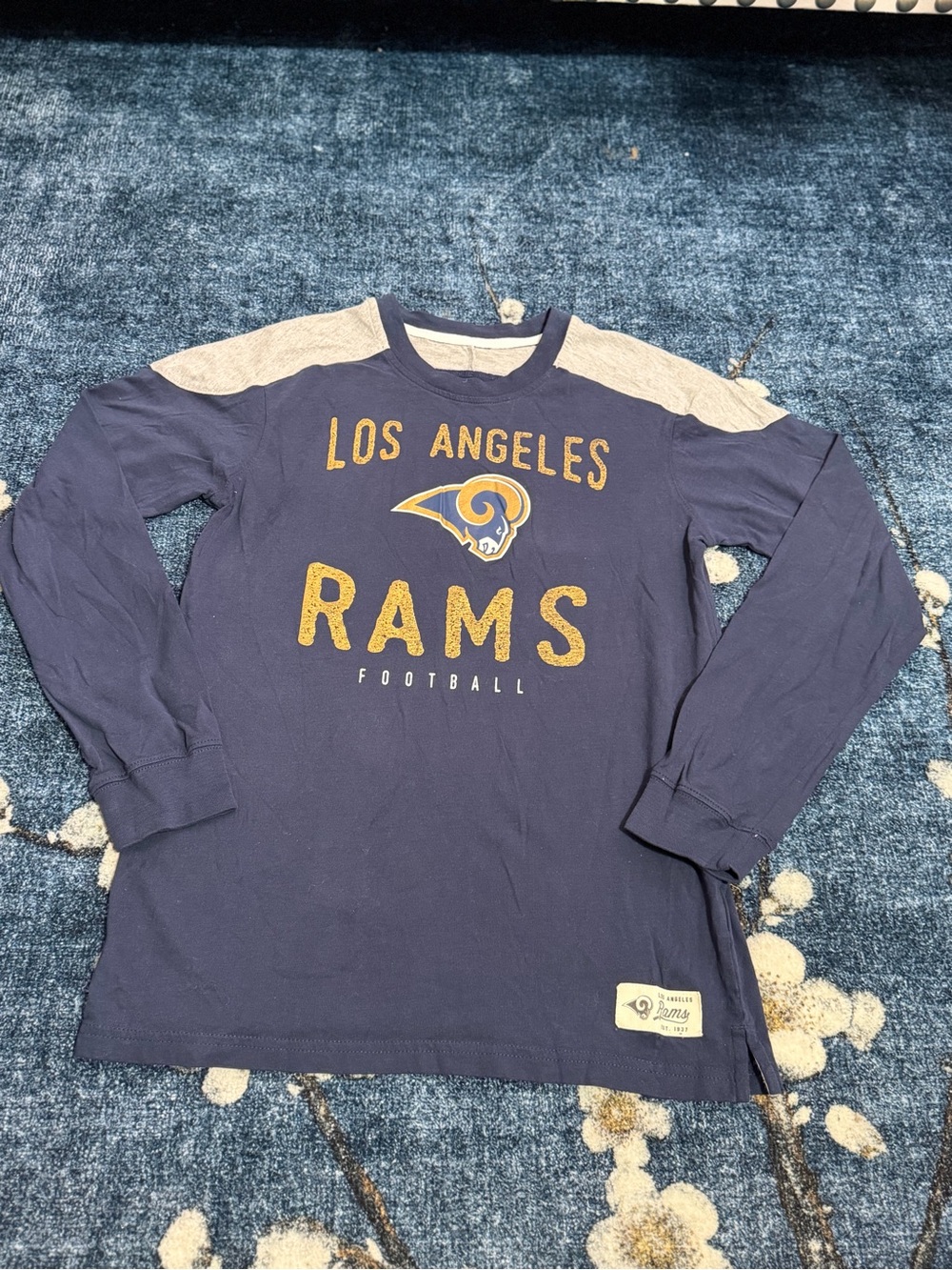NFL Los Angeles Rams Navy and Gold Long Sleeve Tee